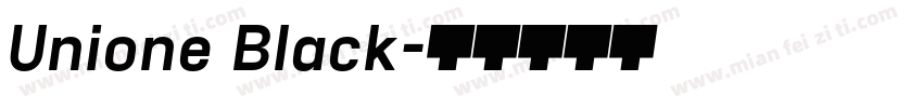 Unione Black字体转换